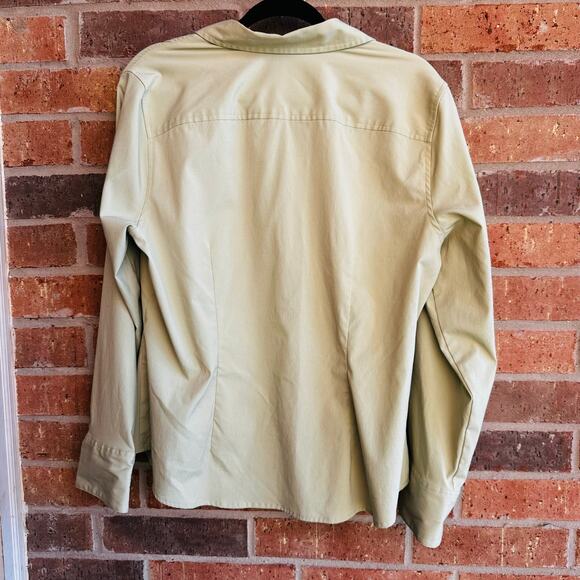 Lane Bryant Tan Button Up Long Sleeve Blouse 14/16 Size - Picture 2 of 4